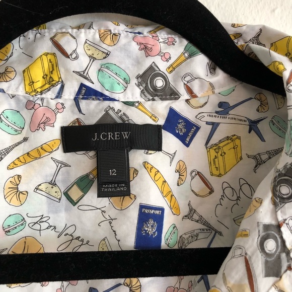 J. Crew French Print Popover - Picture 6 of 7